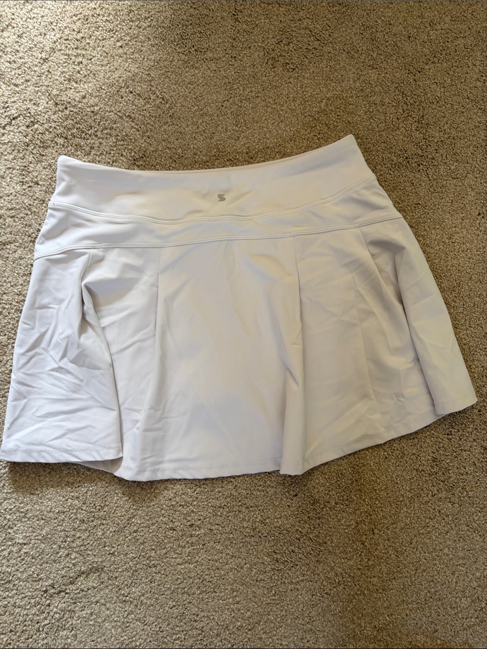 Women’s White Athletic Skort with Built-In Shorts